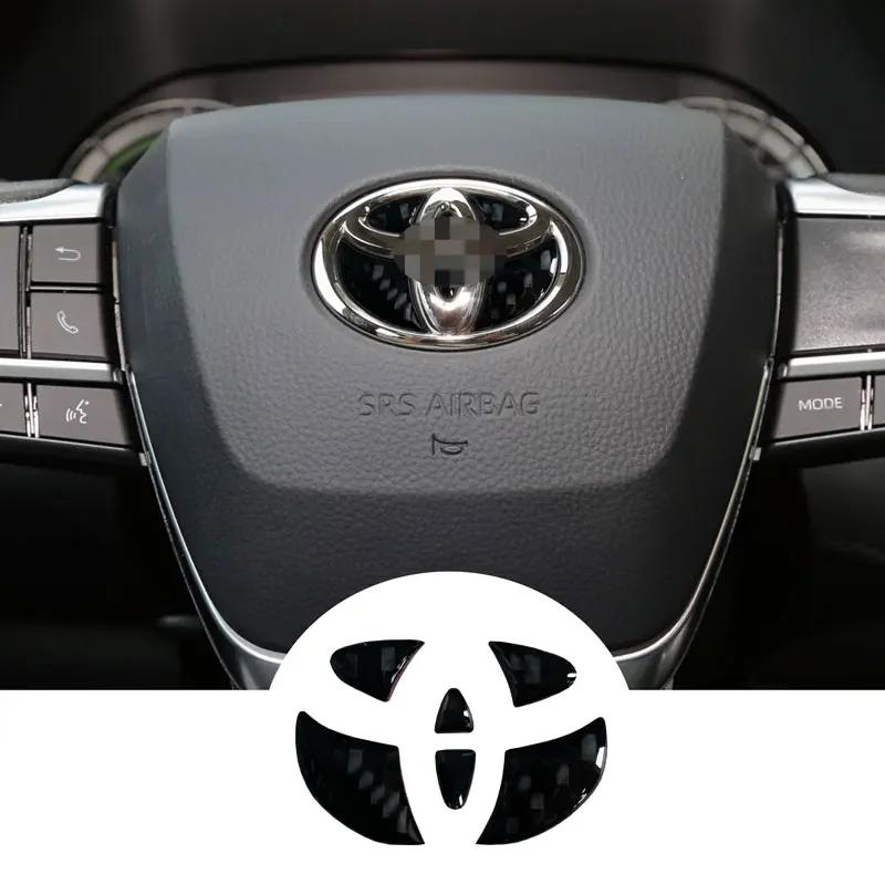 Наклейка-эмблема на руль автомобиля из углеродного волокна Для Toyota RAV4 Hilux Aygo Yaris Ractis Corolla Camry CHR Auris Tacoma
