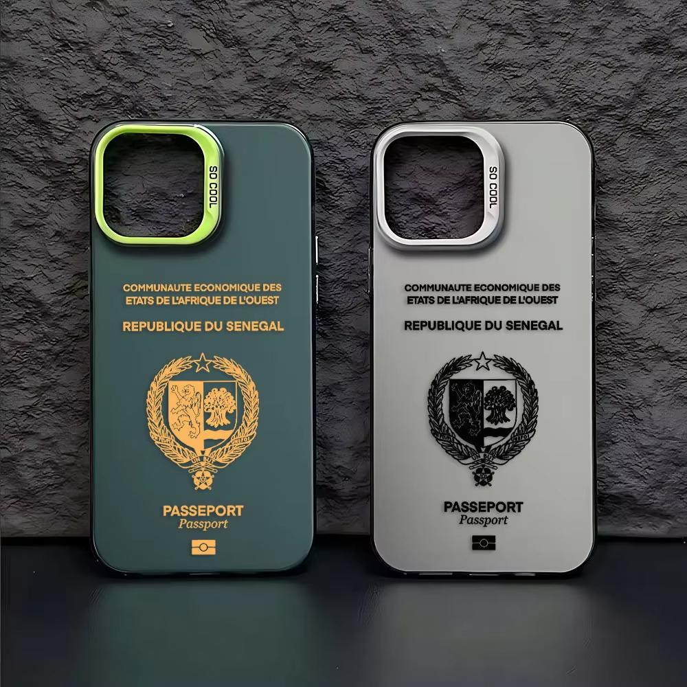 Чехол для телефона с узором паспорта Сенегала для iPhone 17 Air 16e 16 Pro Max 15 14 Plus 13 12 Mini 11 Pro, противоударная силиконовая задняя крышка
