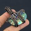 Кулон из раковины абалона, обернутый медной проволокой 999 пробы, Ювелирные изделия с подвеской из драгоценного камня ручной работы, Подарки для жены, Совершенно новый кулон