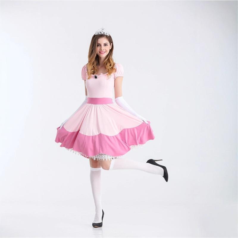 Halloween Adult Peach Princess Dress Pink Princess Dress Party Dress Up Costumes Performance Costumes