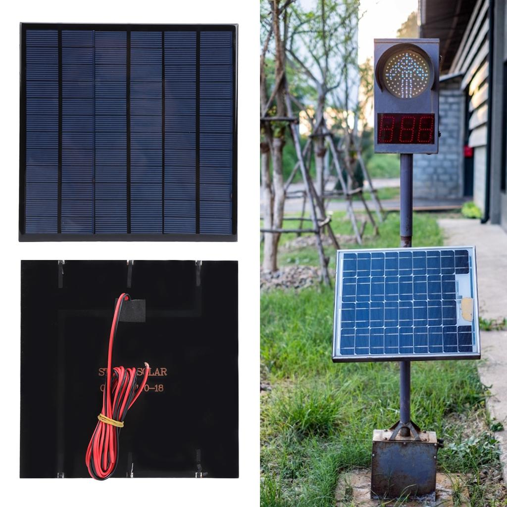 Solar Power Epoxy Module Board Polysilicon DC18V 4.5W Tool Supplies with 2meter Red Black Wire