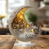 Christmas Xmas Tree Desktop Ornament Moonhouse DIY 2D Decoration Wooden Merry Christmas Signs Plaque 2026 New Years Party Gifts