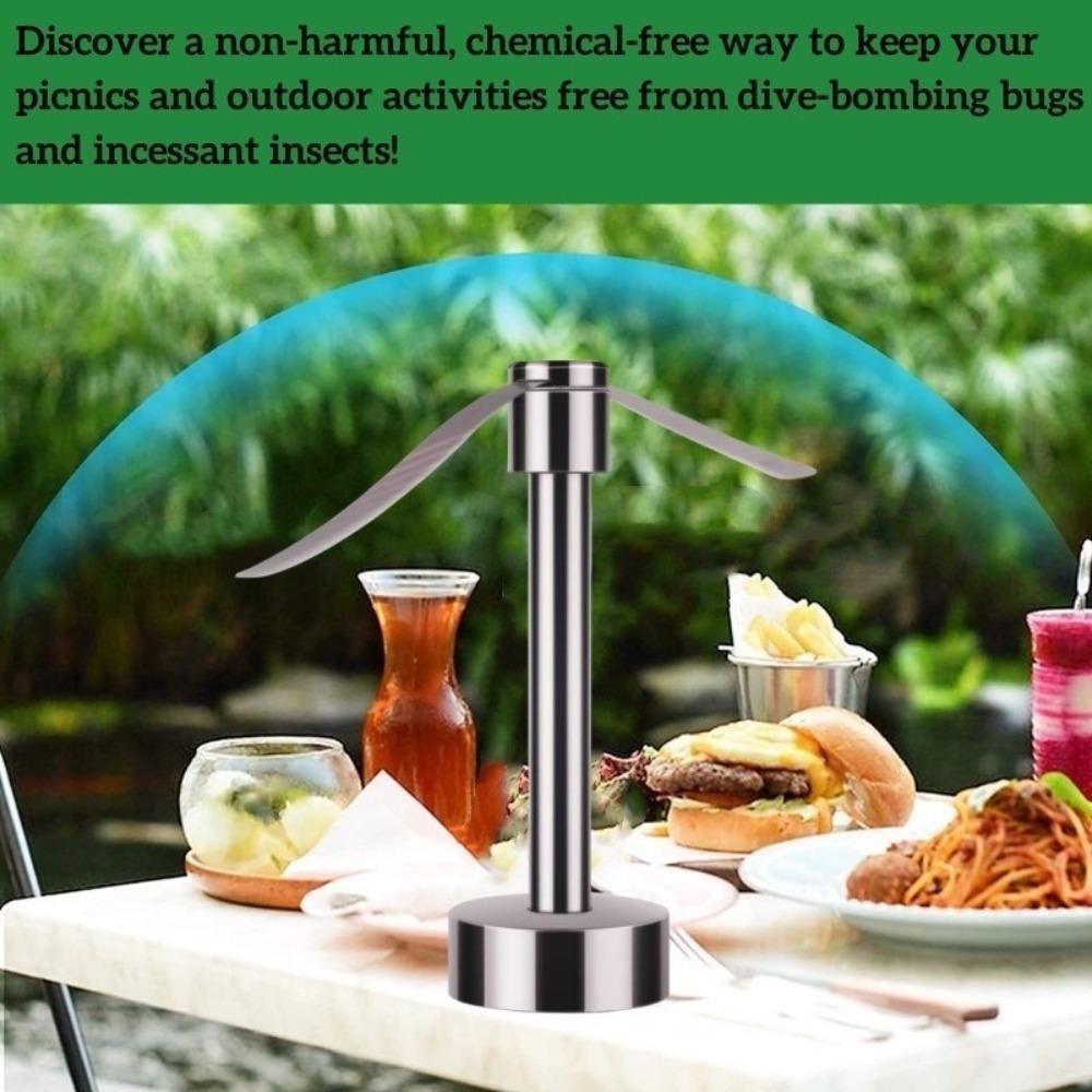 Бесшумная автоматическая ловушка для мух, питание от батареек, настольный вентилятор для борьбы с вредителями, портативный вентилятор-репеллент от мух, для дома и улицы