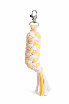 Hobby Horse Braided Rope Lead - Light Pink/Yellow/White