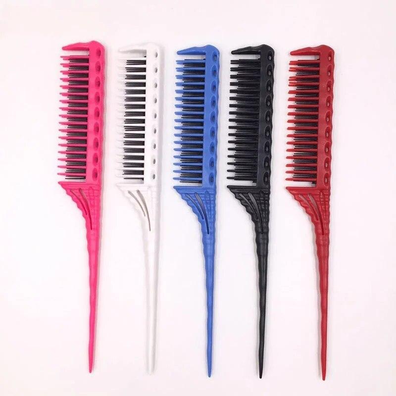 Профессиональный наконечник, расческа для волос, парикмахерская, парикмахерская, расческа для волос, 3-рядная расческа для распутывания зубов, инструменты для салона, аксессуары для парикмахера