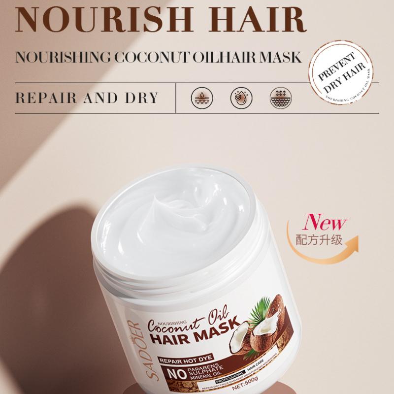 Кокосовая маска для волос SADOER устраняет пушистость и увлажняет кондиционер большой емкости