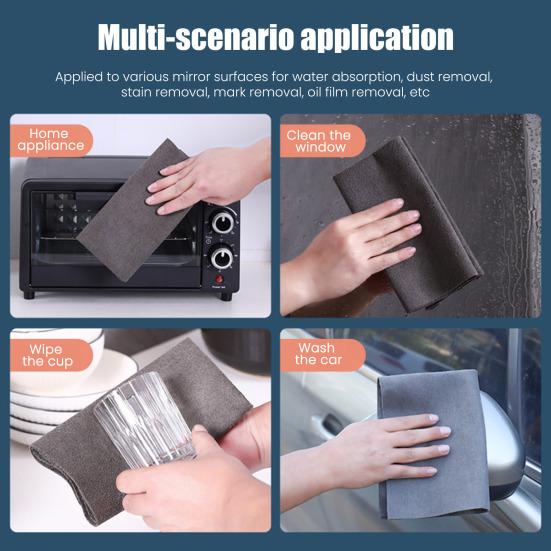 Салфетка из микрофибры для уборки, утолщенная, безворсовая, многоразовая, салфетка из микрофибры, кухонная, для окон, стекла, автомобилей, абсорбирующая тряпка