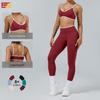 Спортивный бюстгальтер Colorblock с перекрестными лямками, ударопрочный, для йоги и фитнеса на открытом воздухе
