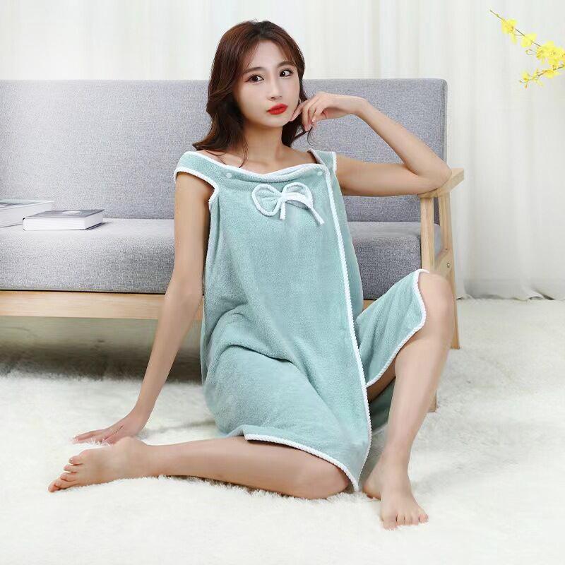 Женская быстросохнущая юбка для купания из кораллового флиса: Утолщенное, мягкое, впитывающее воду, удобное банное полотенце для весны и осени