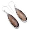 Smoky Quartz Gemstone Earrings Solid 925 Sterling Silver Handmade Earrings Jewelry Gift For Women And Girls E-843