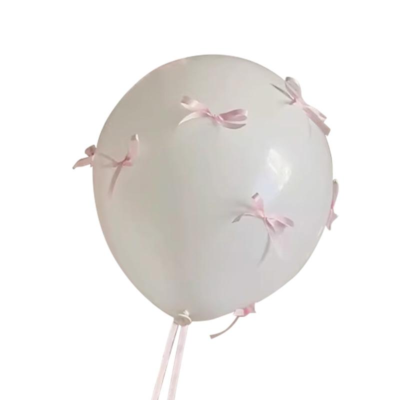 1 комплект прозрачных розовых бантов для помолвки, свадебной вечеринки, реквизита для фотосъемки на День святого Валентина, воздушный шар на день рождения