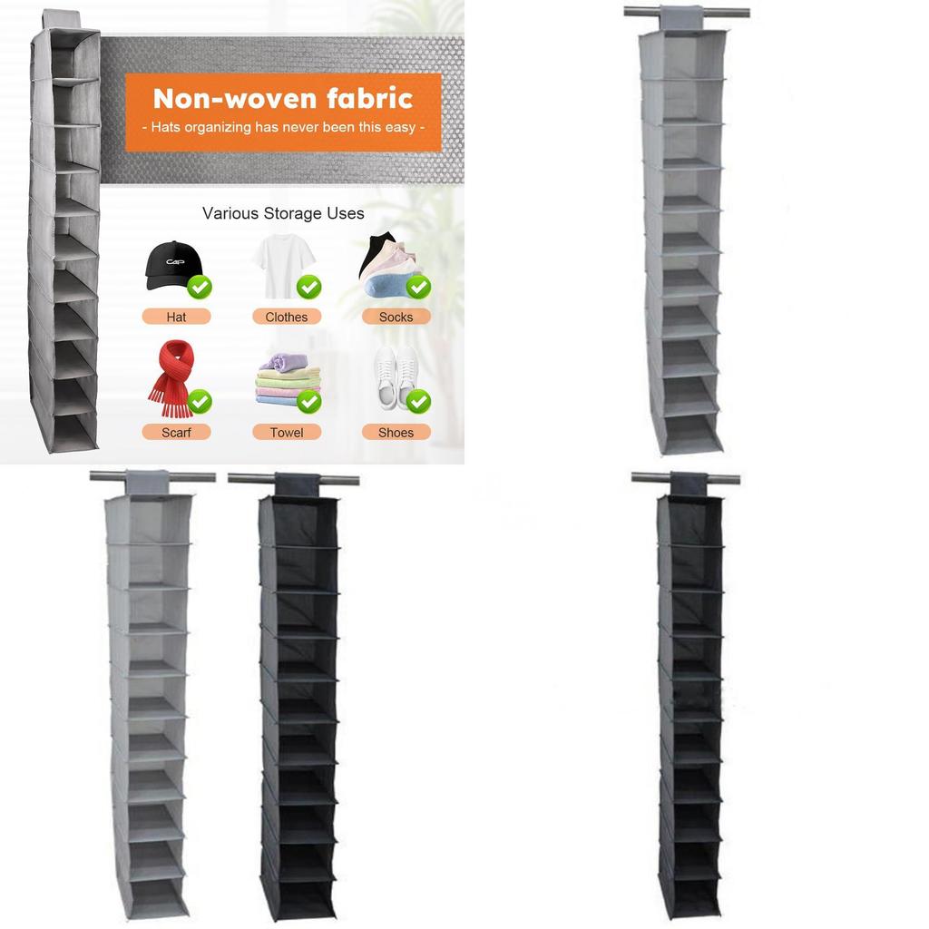 Легкий нетканый органайзер для обуви с многоярусной подвесной системой для использования в шкафу и на стене