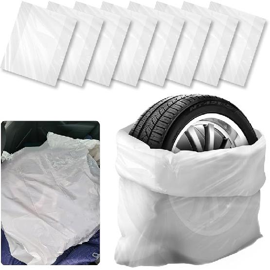 4 шт. Очень большие чехлы для шин, Прочные пакеты для шин из полиэтилена низкой плотности Для хранения и транспортировки Автомобильные шины Колесо, Водонепроницаемый пылезащитный мешок для хранения шин Автомобиль