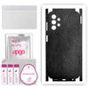 apgo Protective Skin Sticker for the Back+sides Compatible with Samsung Galaxy A13, Full Wrap Film, Foil, Vinyl - Pattern Black Leather