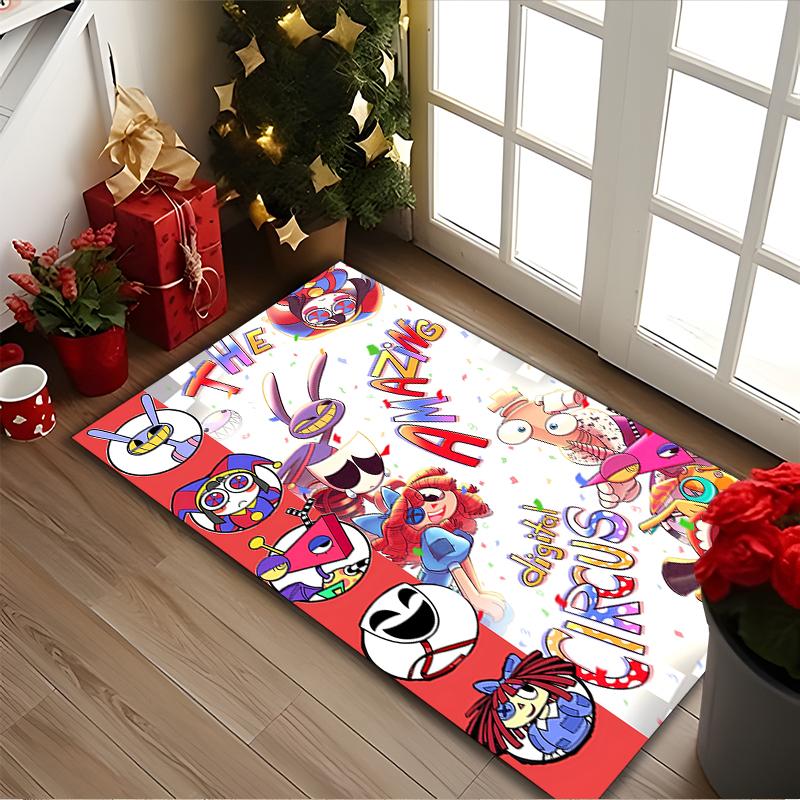 1pc Office Printed Area Carpet, The Amazing Digital Circus Rug, Home Sofa Chair Mat For Christmas and Halloween Décor