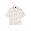Allover Logo Print Loose Short Sleeve Shirt Men Tops White FB7323-133