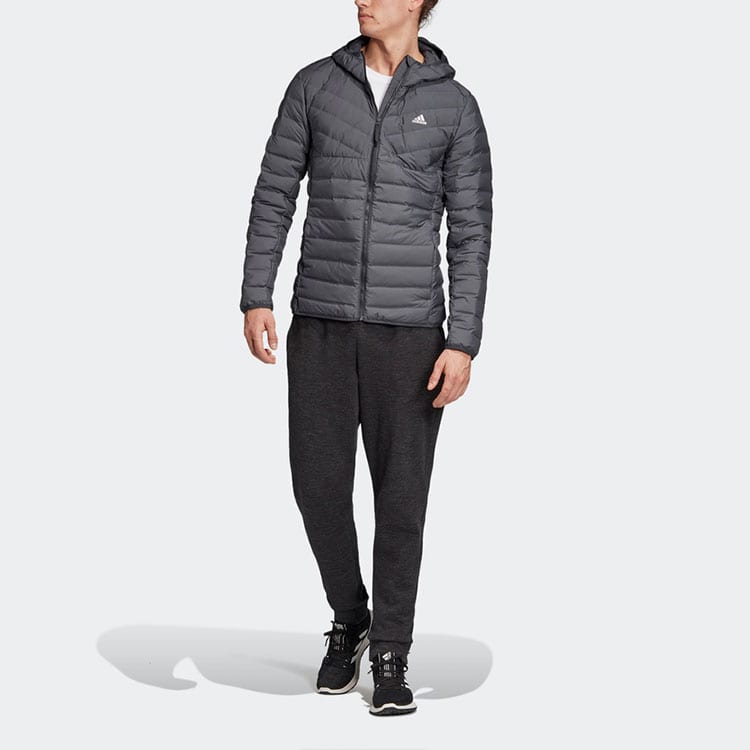 adidas Мужские пуховики Умеренные Черный уголь С капюшоном Другие DZ1420