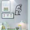 Thinker Metal Wall Art - Modern Minimalist Line Design | Stylish Wall Decoration for Bedroom, Living Room, and Office