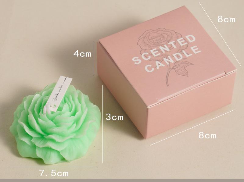 T-10 Peony Flower Scented Candle Handmade for Birthday Wedding Souvenir Gift Party Decoration Delicate Fragrance Aroma