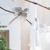 2pcs Beautiful Christmas Foam Bird Glitter Bird Clips Decorations  Wedding Decoration