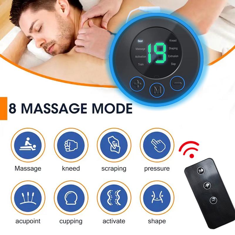 EMS Mini Massage Patch Convenient, Shoulder, Neck and Neck Massage Device - Home Electric Meridian Pulse USB Charging