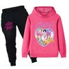 PB1212 Детские Мальчики Девочки Kpop Мира Зои Руми Саджабойс Принт Толстовка с Длинными Рукавами Штаны Брюки Комплекты Одежды