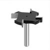 1/4 6.35mm Shank 4 Edge T Type Slotting Cutter Woodworking Tool Router Bits for Trimming Machine