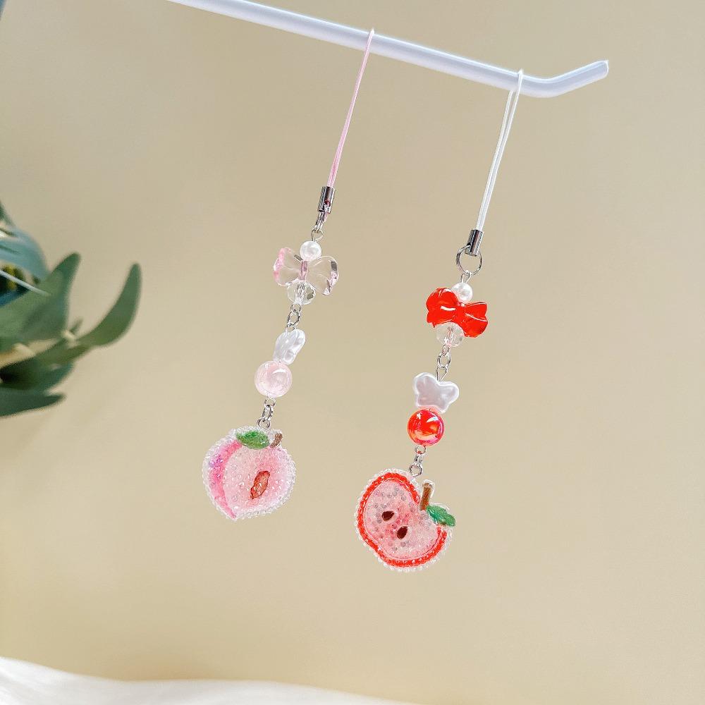 Cartoon Fruit Pendant Phone Strap Sweet Colorful Phone Chain Fruit Party Pendant Bag Pendant