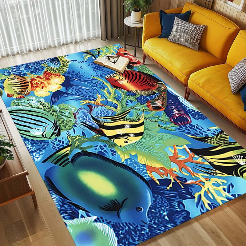 Ocean Life Living Room Nonslip Area Rug Soft Carpet For Bedroom Game Playroom Sofa Office Home Decor Doormat Christmas Gift C926387