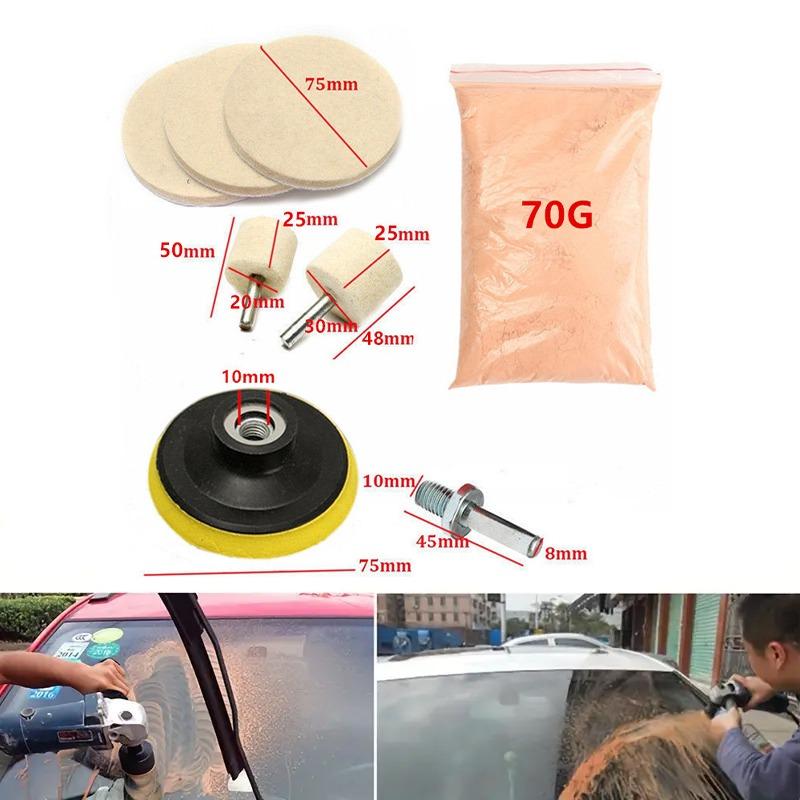 Набор для полировки автомобильных стекол, 4 унции порошка оксида церия, набор для полировки стекол часов, окон и зеркал автомобиля