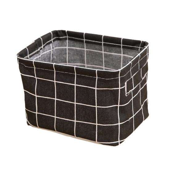 Складная корзина для хранения с ручками Водонепроницаемая Большая вместимость Хлопок Лен С принтом Многофункциональная Дом Офис