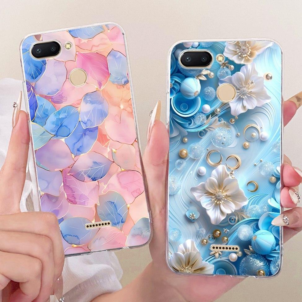 For Redmi 6 Case Cover Transparent Cute Cat Fashion Butterfly Funny Cool Painted Casing M1804C3DH M1804C3DG M1804C3DI