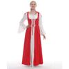 S~5XL Large Size Women Retro Cosplay Dress Medieval Renaissance Retro Dress with Square Collar Bundled Waist Halloween Party