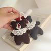 Kawaii Red Nose Little Bear Pendant Cute Cartoon Stuffed Doll Keychain Lovely Keyring Backpack Hanging Decoration Bag Charms