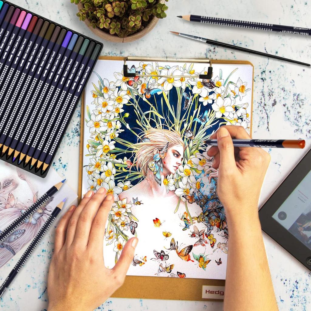 Набор акварельных цветных карандашей Roseelf включает 1 акварельный карандаш, идеально подходящий для начальной школы и в качестве подарка для дошкольника или к поступлению в школу.