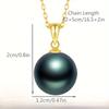 Fashion Ladies Internet celebrity green/gray pearl pendant, simple retro 18K gold necklace accessories collarbone chain