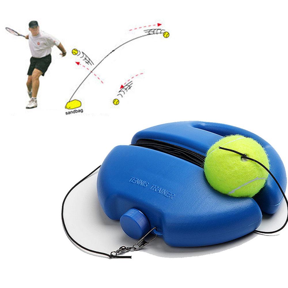 Tennis Trainer Heavy Duty Base With Elastic Rope Ball Outdoor Use Practice Self-Duty Rebound Sparring Device For Tennis Lover Single