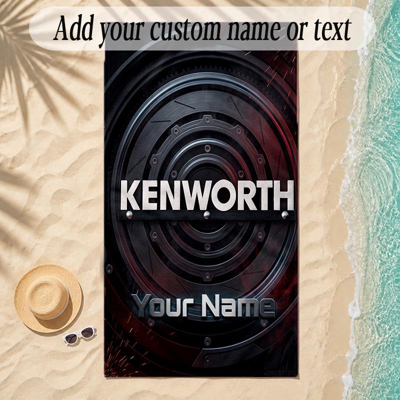 Beach TowelKenworth Custom Name Text Personalized Soft Towel for Beach Pool Indoor Home Decor Gift
