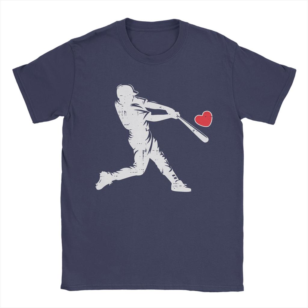Unisexs Valentines Day Baseball Batter Silhouette Heart T Shirts Cotton Clothing Funny Short Sleeve Tee Shirt Gift Idea TShirt