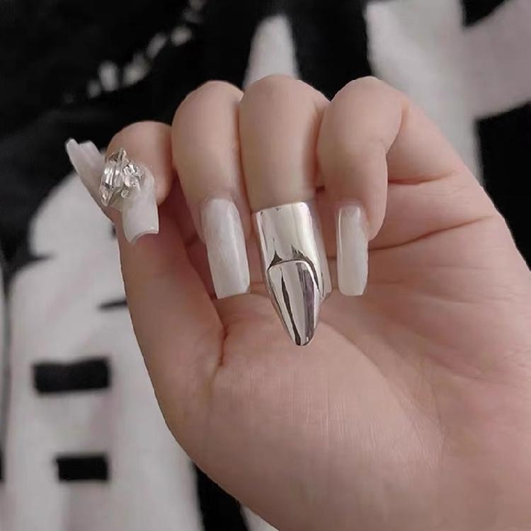Металлические кольца, предлагающие долговечность и стили Стильные кольца для кончиков ногтей Украшения для ногтей, подходящие для последователей современной моды
