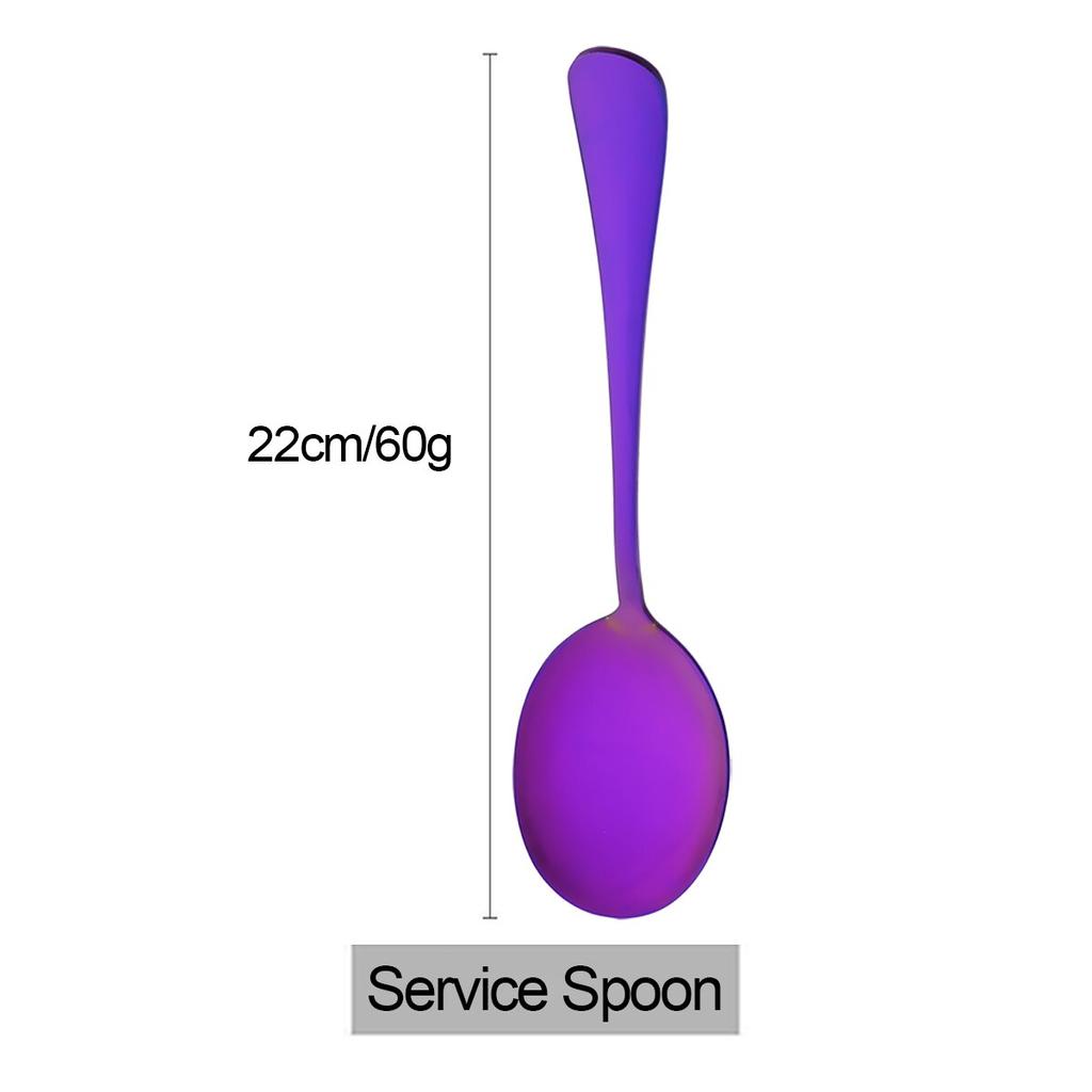 1Pc Mirror Spoon Salad Serving Spoon Set Western Stainless Steel Cutlery Unique Service Spoon Kitchen Table Accessories