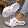 Thick Bottom Eva Sports Slippers Women Fashion White Non Slip Platform Sandals Woman Summer 2025 Soft Sole Outdoor Beach Slides