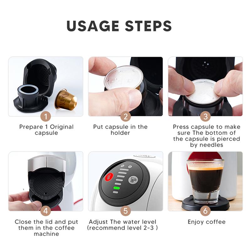 Многоразовый адаптер для кофейных капсул для кофемолки Dolce Gusto Genio S Crema Pod