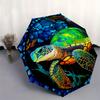 Line design, Turtle themed Eight rib Automatic Folding Umbrella Is Suitable for Both Men and Women, Making It A Perfect Christmas and Valent