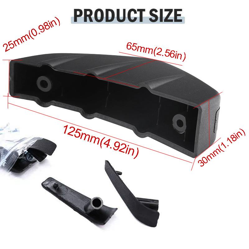 4 шт. Универсальный карбоновый модифицированный спойлер на задний бампер из углеродного волокна, черный, красный, ABS, диффузор для защиты от столкновений