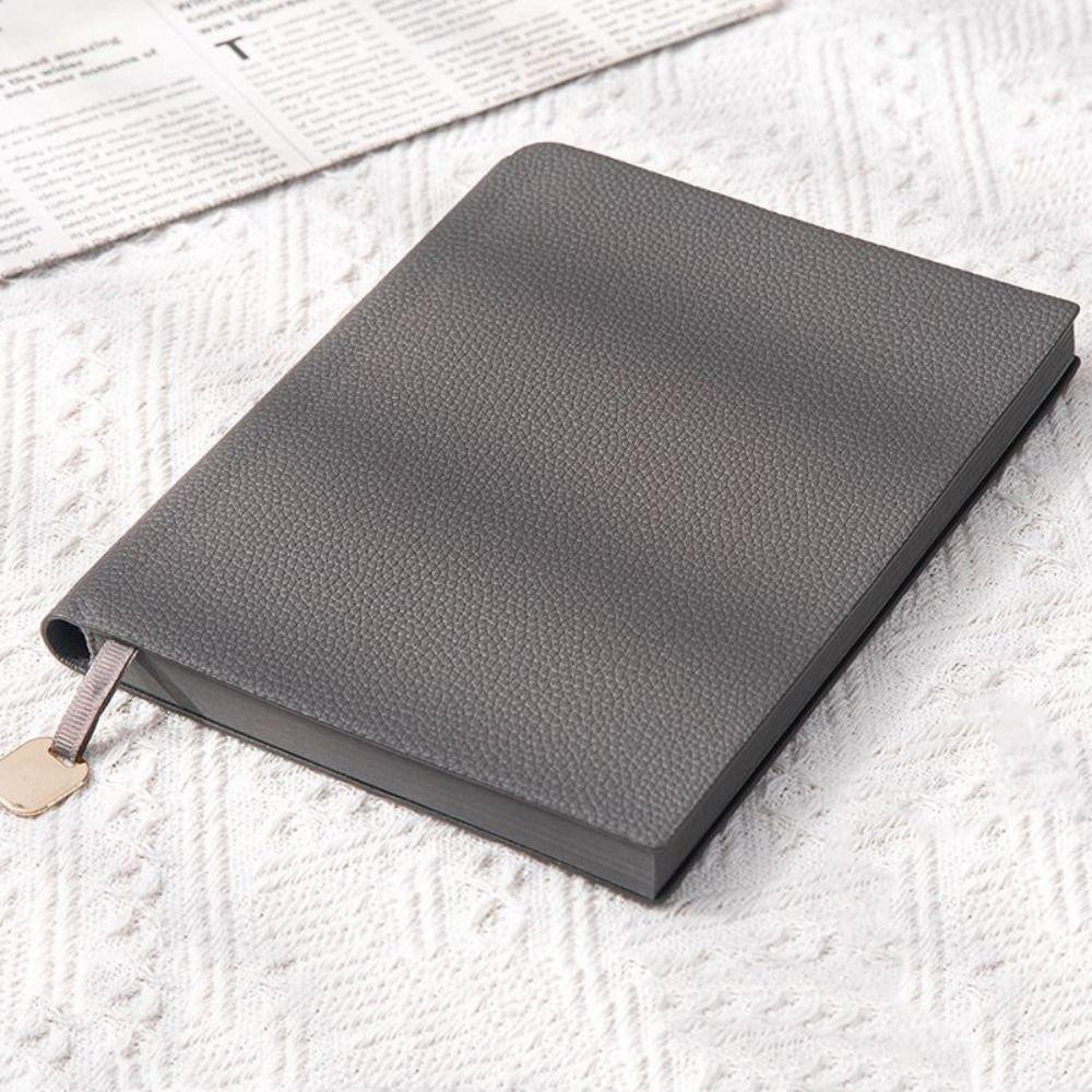 Thick Business Notepad Litchi Leather Meeting Record Book Work Notepad Excerpt Book  School
