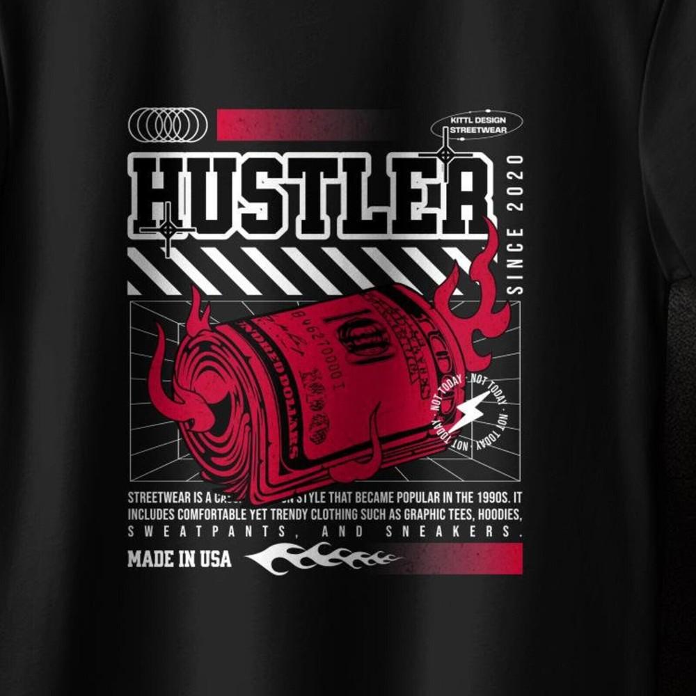 Hustler Streetwear TShirt Cool Graphic Design Tee Stylish Urban Clothing Tre Unisex T-Shirt