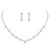 Bridal Wedding Set, Wedding Accessories, Simple Claw Chain, Fashionable and Elegant Flash  Stud Earrings, Necklace, Women's Suit.
