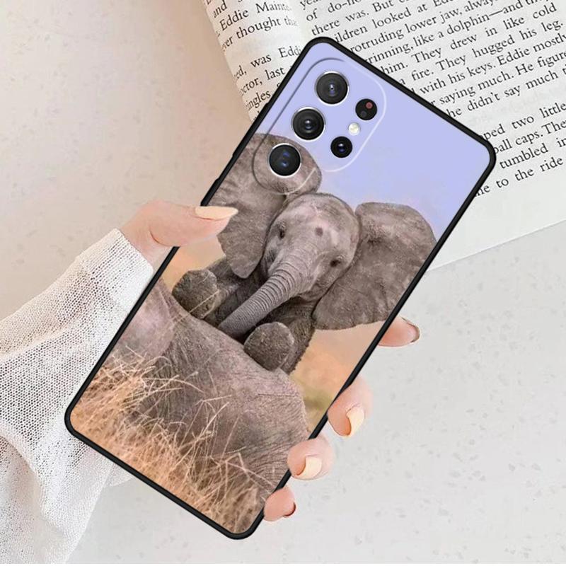 Elephant Baby Nature Phone Case For Samsung Galaxy S25 S23 S30 S8 S21 S20 FE S24 S22 Note 10 20 S8 Plus lite Ultra