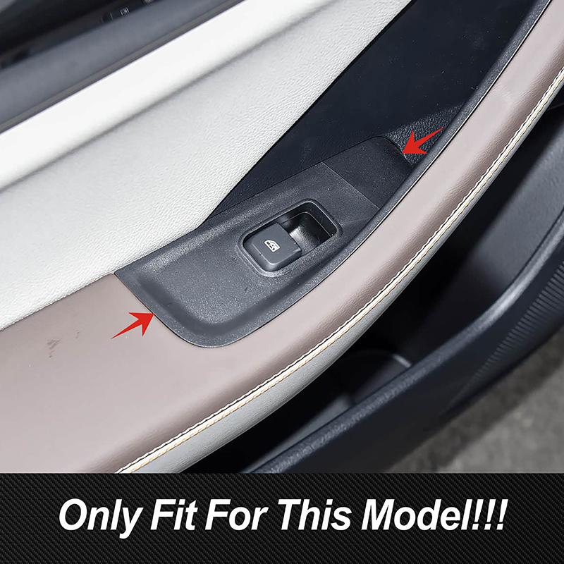 Window Glass Lifting Buttons Panel Decoration Cover Trim For BYD Qin PLUS LHD Carbon Fiber Color Interior Accessories